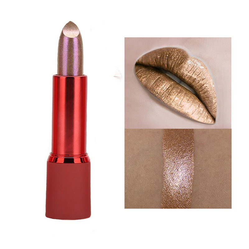 Glitter Lipstick Waterproof Metallic Lip Gloss Waterproof Pearl Lip Gloss for Women Kozmetický rúž