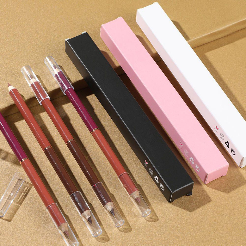 Bez loga Krabička s tužkou na pery Hnedá ceruzka na pery Vendor Vegan Creamy Lip Liner