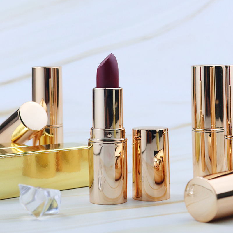 Nude Lipstick Kozmetický sexy červený matný krémový vodotesný rúž