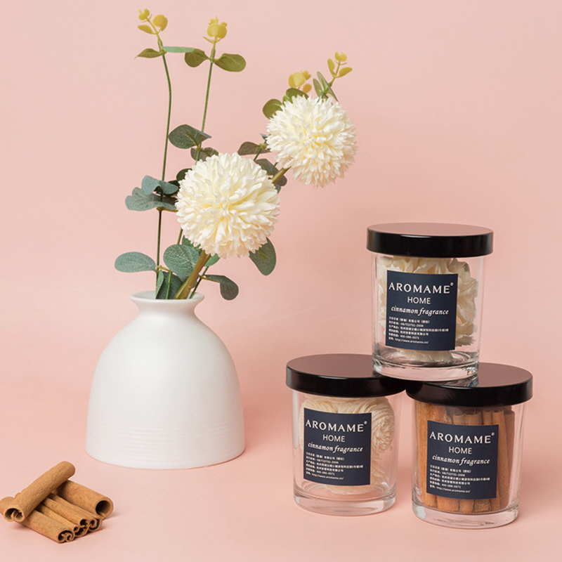Aroma difuzér Odstraňovač zápachu Plechová nádoba Kryštál kameň Suchý kvet Škorica Difuzéry Osviežovač vzduchu